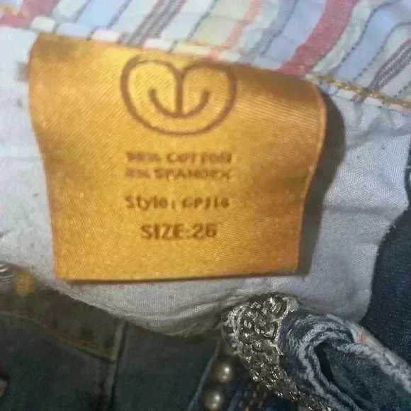 Vigoss Beaded Rhinestone Jeans - Picture 8 of 9